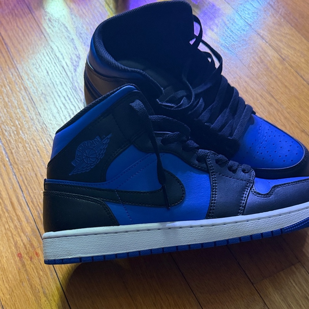 Nike Black and Blue High-Top Sneakers
